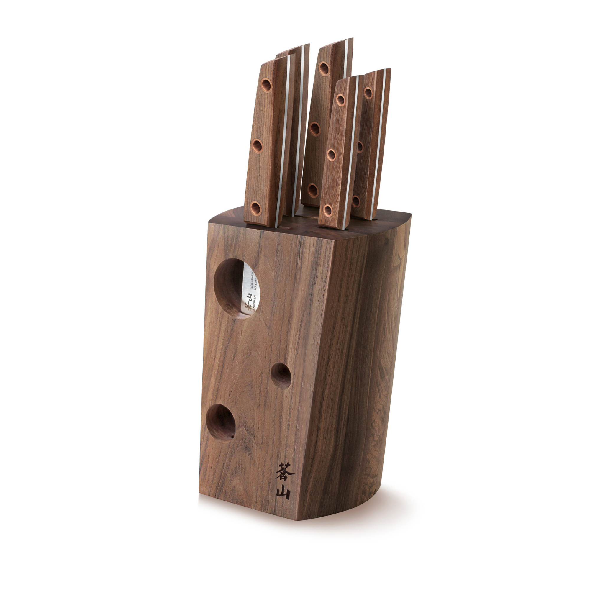 W Series 6-Piece Knife Block Set, German Steel, Walnut Block, 59960