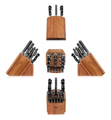 TV2 Series 17-Piece Knife Block Set, Forged Swedish 14C28N Steel, Acacia Block, 1023053