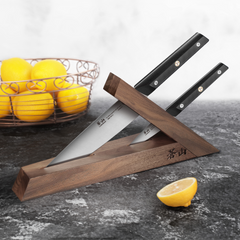 TG Series 3-Piece TAI Knife Block Set, Walnut Block, Swedish 12C27M Steel, 1021325