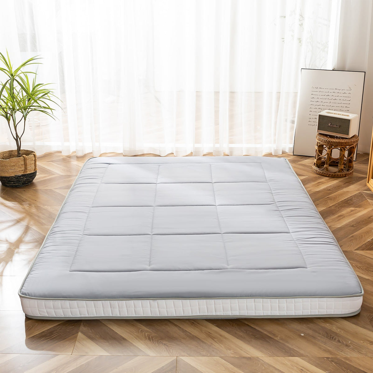 MAXYOYO Padded Japanese Floor Mattress, Grey style