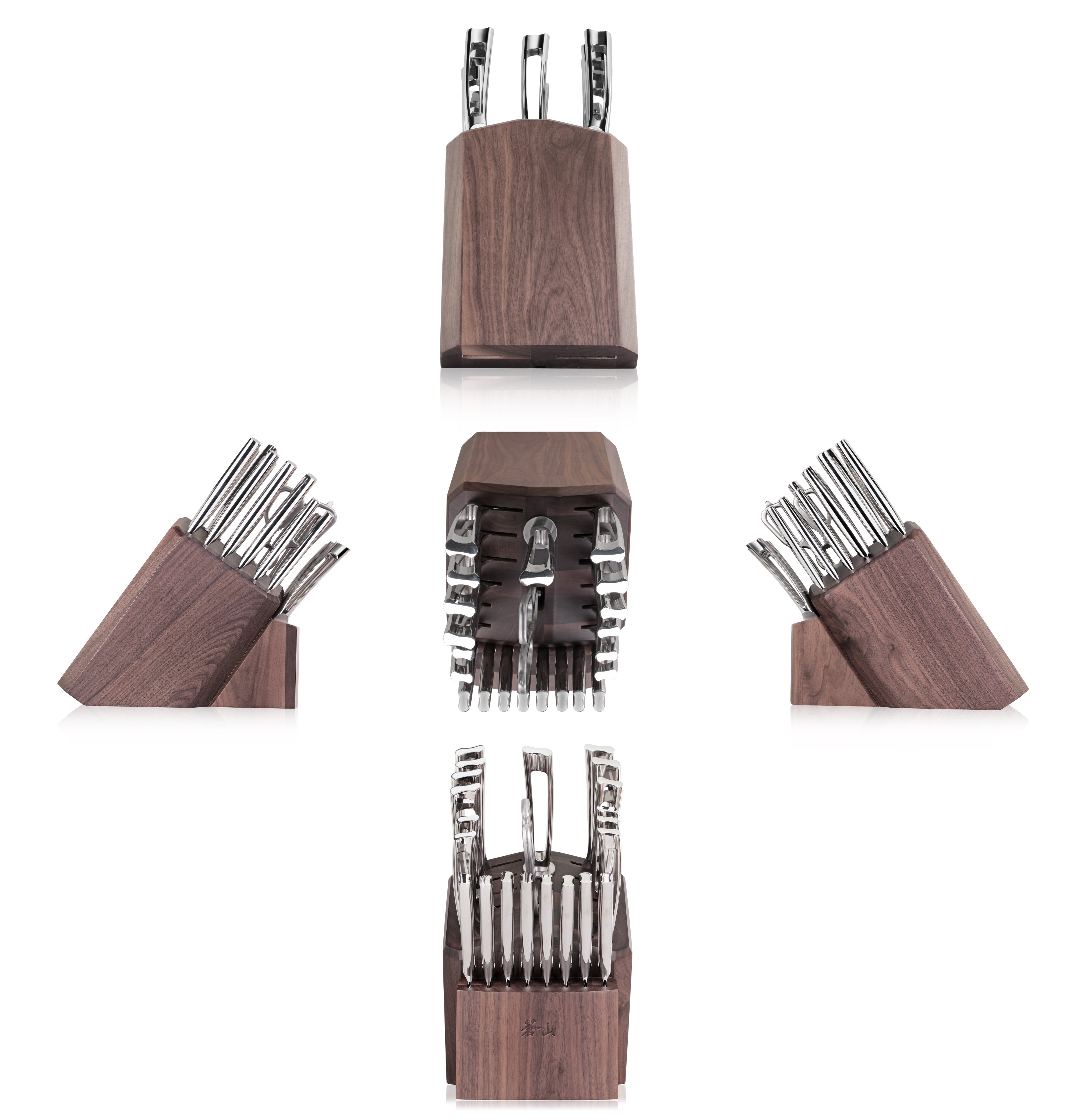 N1 Series 23-Piece Knife Block Set, Walnut Block, Forged German Steel, 1022377