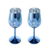 Crystal Christmas Tree Stemmed Wine & Water Glasses - Set of 2
