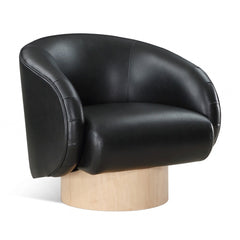 Gibson Faux Leather Swivel Accent Chair