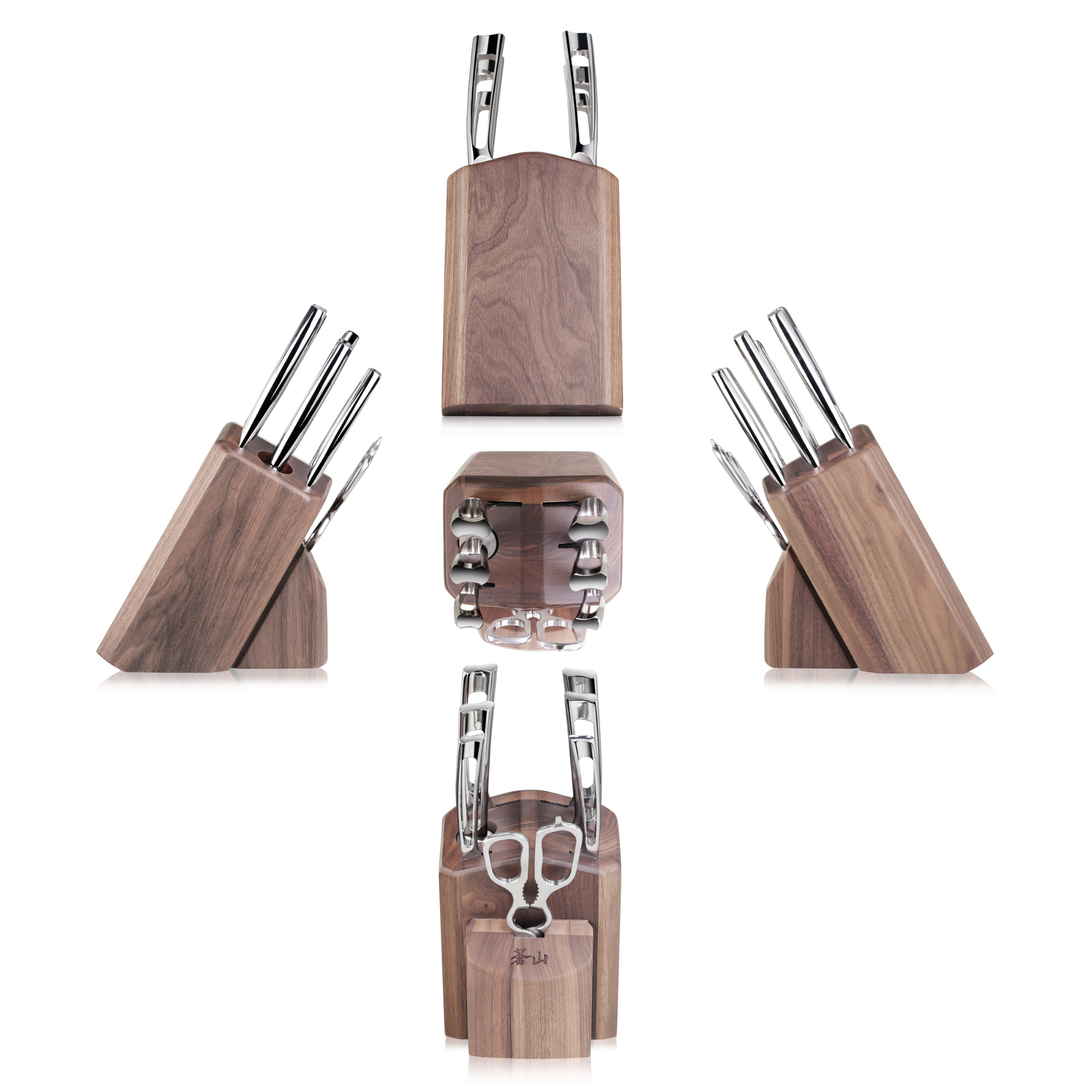 N1 Series 8-Piece Knife Block Set, Walnut, Forged German Steel, 1022612