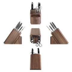 TKSC 7-Piece Knife Block Set with 8 Spare Slots, Forged Swedish Powder Steel, Thomas Keller Signature Collection, Black, 1024685