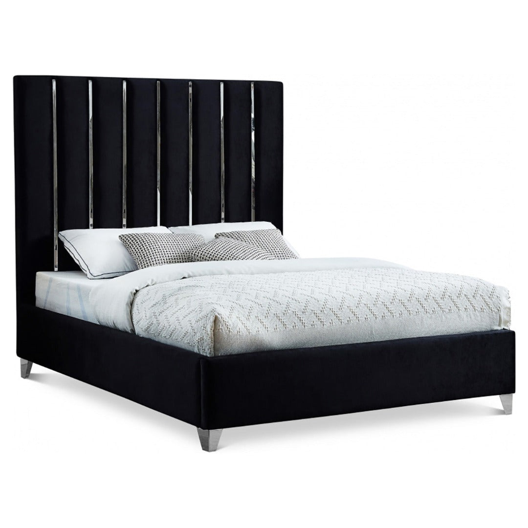 Enzo Velvet Queen Bed