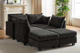 HARLOW 114" Corduroy Sofa w/ Storage