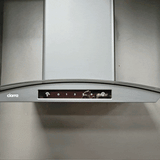 CIARRA 30 inch Glass Wall Mount Range Hood, 650 CFM 3-Speed Extraction, Wave & Touch Control Kitchen Hood CAS75502-N-OW