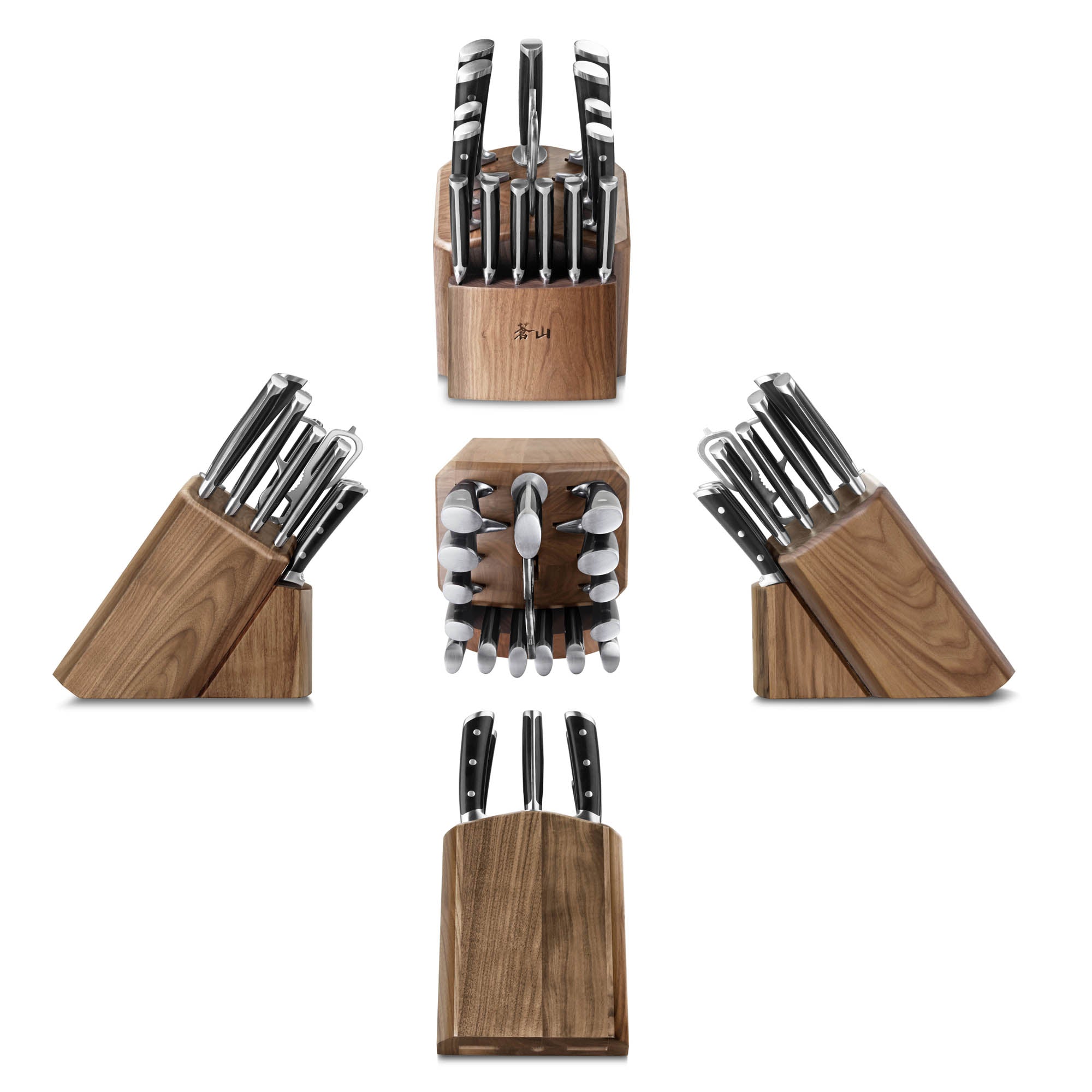 TS Series 17-Piece Knife Block Set, Forged Swedish 14C28N Steel, Walnut Block, 1020885