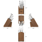 L & L1 Series 12-Piece Knife Block Set with 4 Steak Knives, Forged German Steel