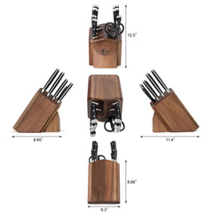 H Series 10-Piece Knife Block Set, Forged German Steel, Acacia Block, 1026160