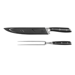 ALPS Series 2-Piece Carving Set with Sheath, Forged German Steel, Black, 502803