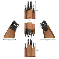 L Series 17-Piece SHAN Knife Block Set, Forged German Steel, Black, 1026788