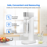 Sodafizz Aerated Beverage Maker, Soda Maker Machine for Home Carbonating (White)