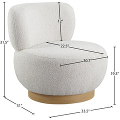 Calais Boucle Fabric Accent Chair