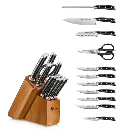 S Series 12-Piece Knife Set, Forged German Steel, Acacia Block, 1023961