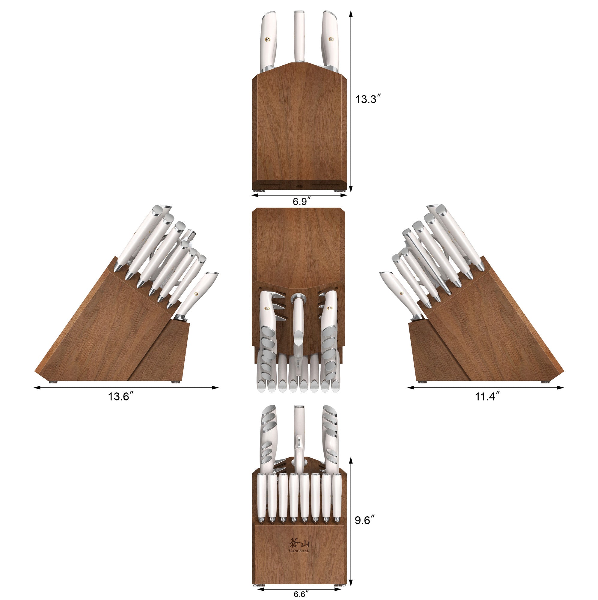 L & L1 Series 23-Piece Classic Knife Block Set, Forged German Steel