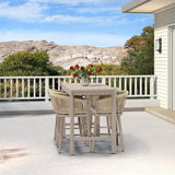 PURPLE LEAF Counter Stools Bar Stools Rattan Bar Stools Wicker Bar Chairs Woven Aluminum Barstools with Back and Cushions