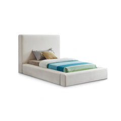 Devin Linen Textured Fabric Twin Bed