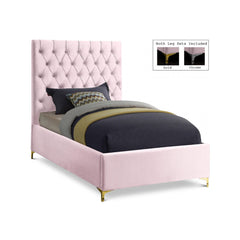 Cruz Velvet Twin Bed