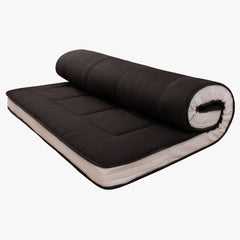 MAXYOYO Padded Japanese Floor Mattress, Black Foldable Roll Up Futon Mattress