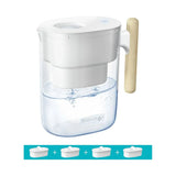 Waterdrop Chubby 10-Cup Water Filter Pitcher with 4 Filter, NSF Certified,200 Gal, Reduces PFAS, PFOA/PFOS, Chlorine, BPA Free, 5X Times Lifetime