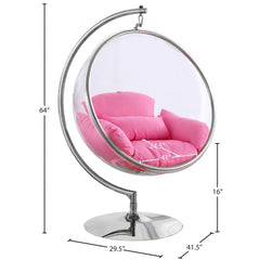 Luna Acrylic Swing Bubble Accent Chair