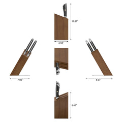 ELBERT Series Cleaver Knife Block Sets, Forged German Steel, Acacia Wood