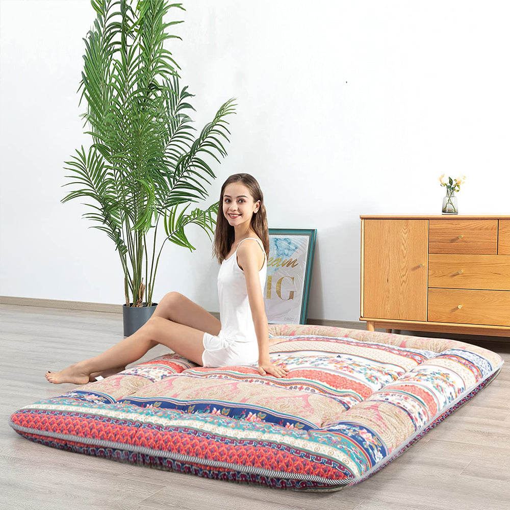 MAXYOYO Floor Mattress, Japanese Bohemia Style Futon Mattress