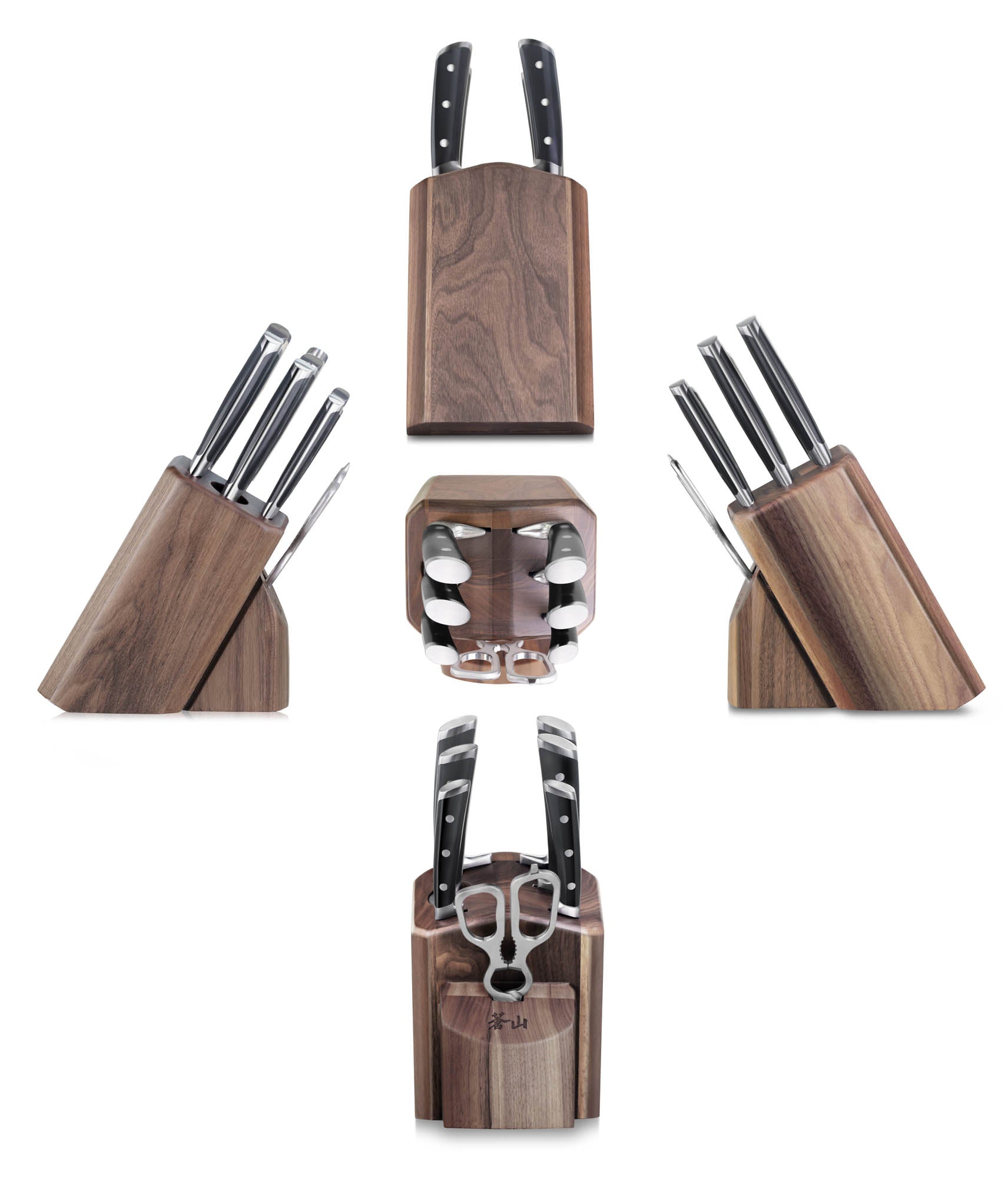 TS Series 8-Piece Knife Block Set, Forged Swedish 14C28N Steel, Walnut Block, 1020878