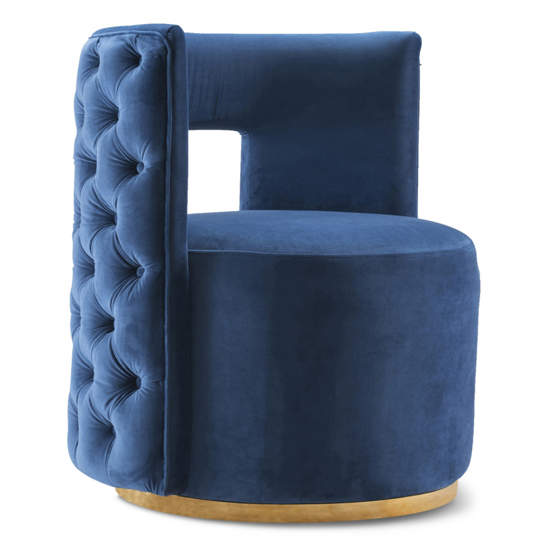 Theo Velvet Swivel Accent Chair