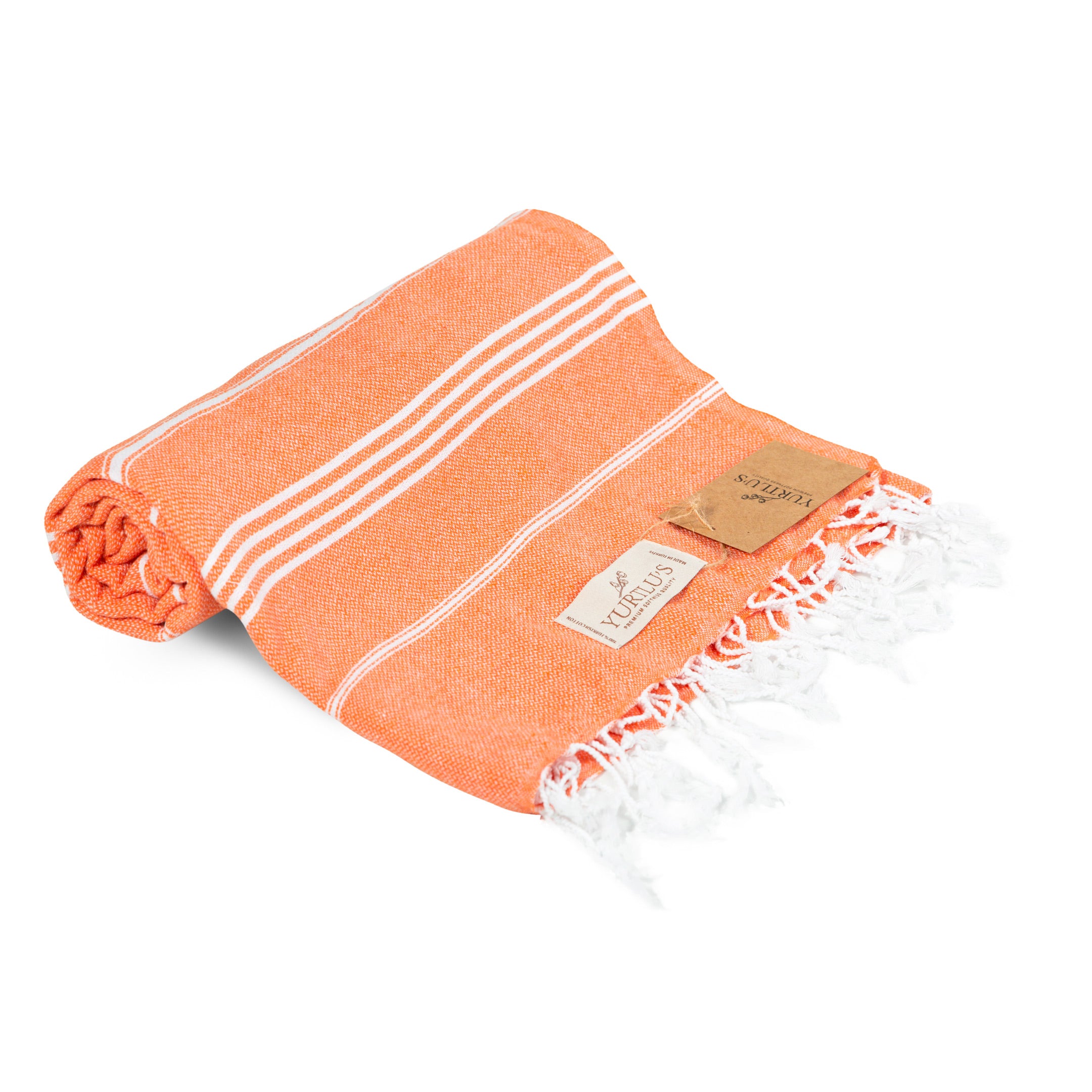 YURTLU’S Minimalist Series Premium Turkish Towel – Orange