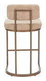 Velar Counter Stool (Set of 2) Beige & Bronze