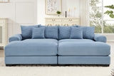 DESEO 92" Loveseat with 2 Ottomans