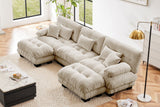 CLOUDIES 134" Sofa 3 Seater with 2 Ottoman