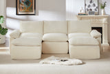 DERVAL 111" 3-Seater Sofa with 2 Ottomans