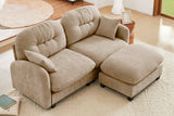 MOLLY 74" Loveseat with 1 Ottoman