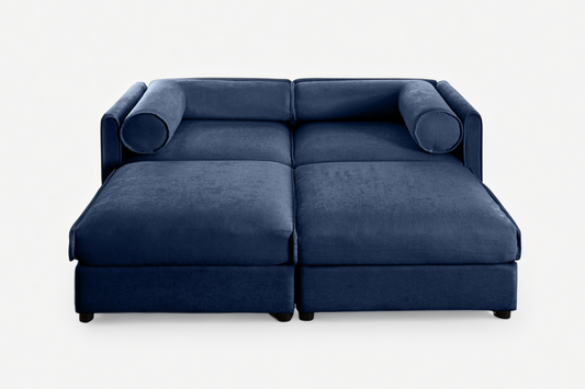 HARMONY 75" Loveseat with 2 Ottomans