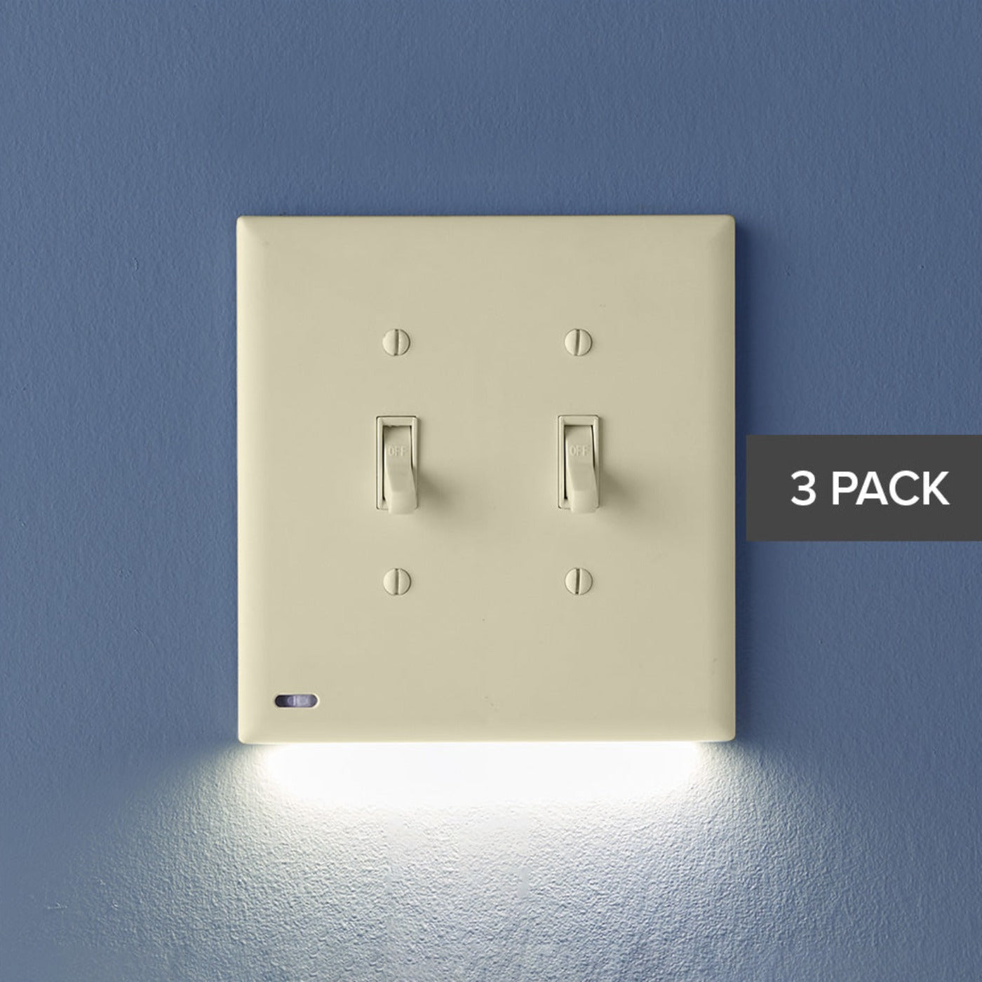 Toggle Switchlight For Double Gang Switches - Light Almond