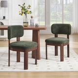Maira Mid Century Modern Wood Dining Chairs (Set of 2)