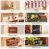ROBUD Wooden Grocery Store Playset - Starlight Makrket Stall