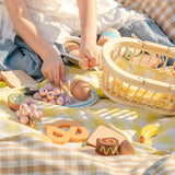 ROBUD Kids Wooden Picnic Play Food Set