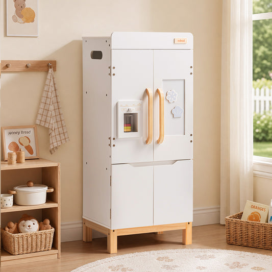 ROBUD Wooden Refrigerator with Beverage Machine & Storage