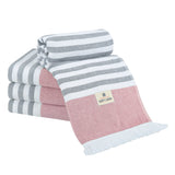 4 Packed Terry Peshtemal and Premium Beach Towel, Mediterranean Cotton Turkish Peshtemals, 35" x 60",  Modern & Traditional Turkish Bath Towels