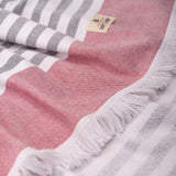 4 Packed Terry Peshtemal and Premium Beach Towel, Mediterranean Cotton Turkish Peshtemals, 35" x 60",  Modern & Traditional Turkish Bath Towels