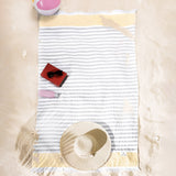 4 Packed Terry Peshtemal and Premium Beach Towel, Mediterranean Cotton Turkish Peshtemals, 35" x 60",  Modern & Traditional Turkish Bath Towels
