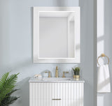 Monad Glass Contemporary Mirror - Elegant Birch Wood Design, Perfect for Any Room or Vanity Setup