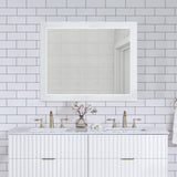 Monad Glass Contemporary Mirror - Elegant Birch Wood Design, Perfect for Any Room or Vanity Setup