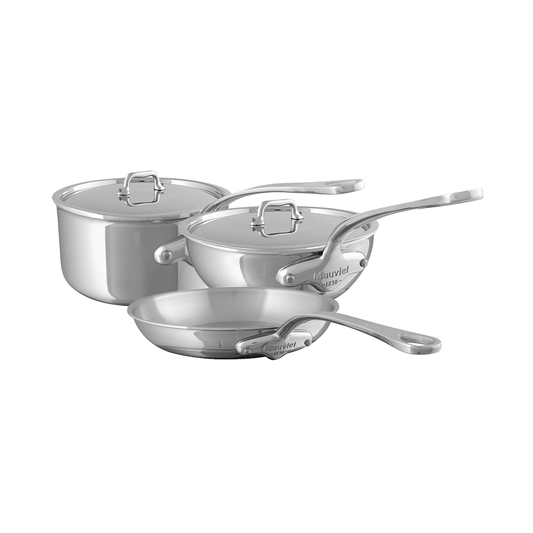 Mauviel M'URBAN 4 Tri-Ply 5-Piece Cookware Set, Cast Stainless Steel Handles