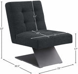 Zeal Accent Chair - Stylish Boucle Upholstered Design with Sturdy Matte Black Metal Base for Comfort